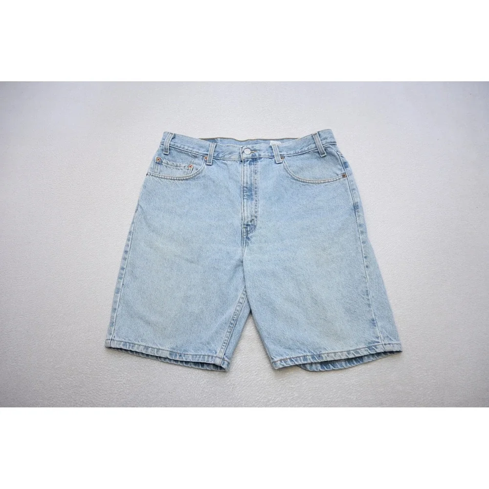 VTG Levi's 505 Regular Fit Denim Shorts Mens 36‎ Light Wash Blue Excellent Jorts